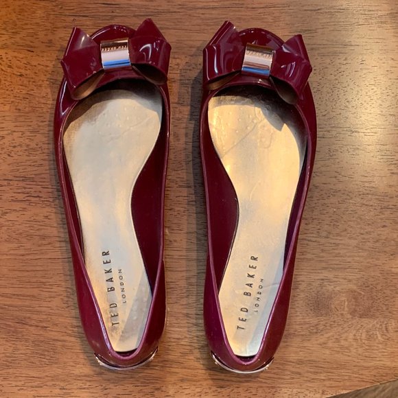 Ted Baker Ballet Flats Burgundy